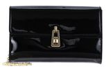 COCCINELLE Magie 2Nite Patent Clutch Noir