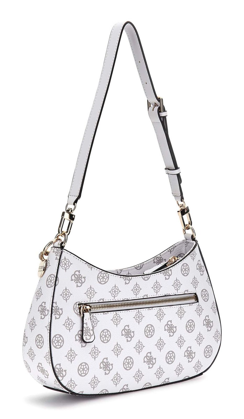 GUESS Noelle Top Zip Shoulder Bag White Logo GUESS Noelle Top Zip Shoulder Bag White Logo