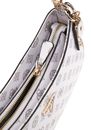 GUESS Noelle Top Zip Shoulder Bag White Logo