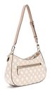 GUESS Noelle Top Zip Shoulder Bag Sand Logo