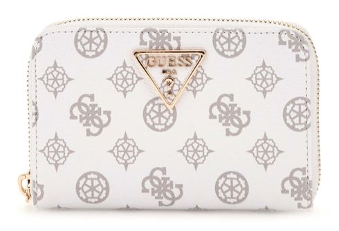 GUESS Laurel Zip Around Wallet M White Logo