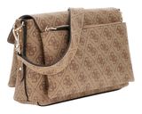 GUESS Eco Brenton Flap Shoulder Bag Latte Logo GUESS Eco Brenton Flap Shoulder Bag Latte Logo