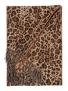 FRAAS Scarf with Animal-Print Camel