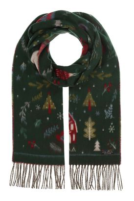 FRAAS Cashmink® Scarf with Stripes Antique Green