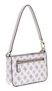 GUESS Noelle Mini Top Zip Shoulder Bag White Logo