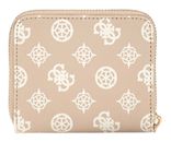 GUESS Laurel SLG Small Zip Around Wallet Sand Logo GUESS Laurel SLG Small Zip Around Wallet Sand Logo