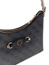 GUESS Izzy Top Zip Shoulder Bag Coal Logo GUESS Izzy Top Zip Shoulder Bag Coal Logo