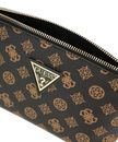 GUESS Wilder Large Top Zip Cosmetic Bag Brown GUESS Wilder Large Top Zip Cosmetic Bag Brown