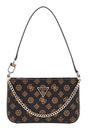 GUESS Noelle Mini Top Zip Shoulder Bag Mocha Logo GUESS Noelle Mini Top Zip Shoulder Bag Mocha Logo