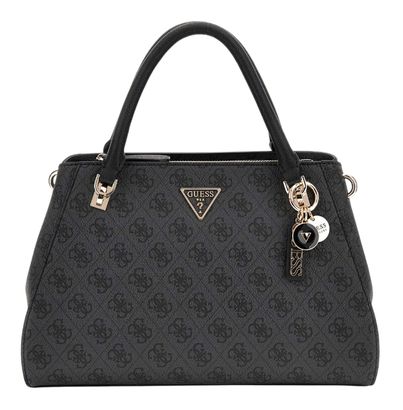 GUESS Noelle Girlfriend Satchel Coal Logo