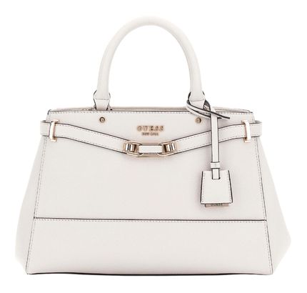 GUESS Silvye Luxury Satchel Stone