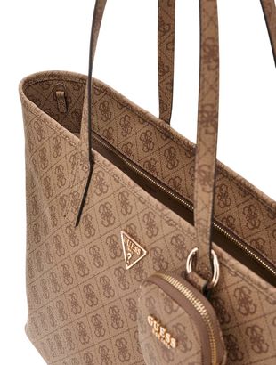 Guess Power Play II Large Tech Tote latte logo undefined