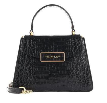 THE BRIDGE Ginevra Wow Top Handle Bag Nero ORO