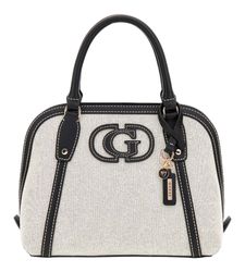 GUESS Sebina Tote Bag | Borsa A Tracolla In Tela 47x25x15 Cm | Natural/Black