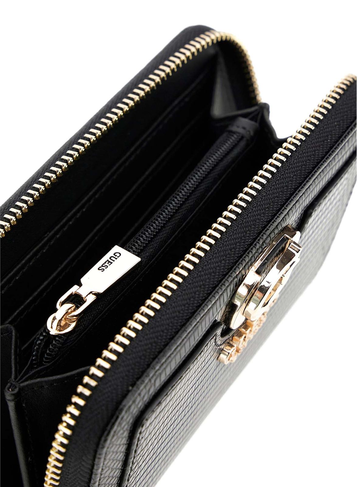 GUESS Orlina SLG Medium Zip Around Wallet Black GUESS Orlina SLG Medium Zip Around Wallet Black