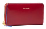 PIQUADRO Blue Square Zip Around Wallet Red PIQUADRO Blue Square Zip Around Wallet Red