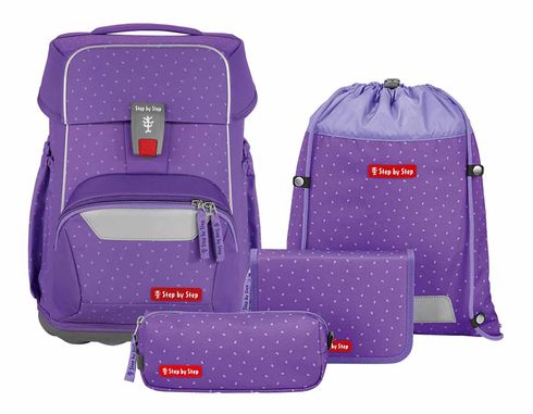 Step by Step Basis Schulranzen-Set 4-teilig Purple Konfetti