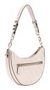 GUESS Orlina Logo Top Zip Shoulder Bag Sand Logo