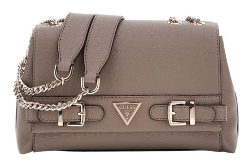 GUESS Eco Ali Convertible Xbody Flap Bag Dark Taupe