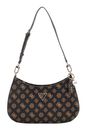 GUESS Noelle Top Zip Shoulder Bag Mocha Logo