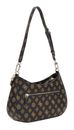 GUESS Noelle Top Zip Shoulder Bag Mocha Logo