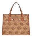 GUESS Izzy 2 Compartment Tote Latte Logo GUESS Izzy 2 Compartment Tote Latte Logo