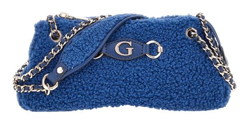GUESS Aslia Convertible Top Zip Shoulder Bag Saphire