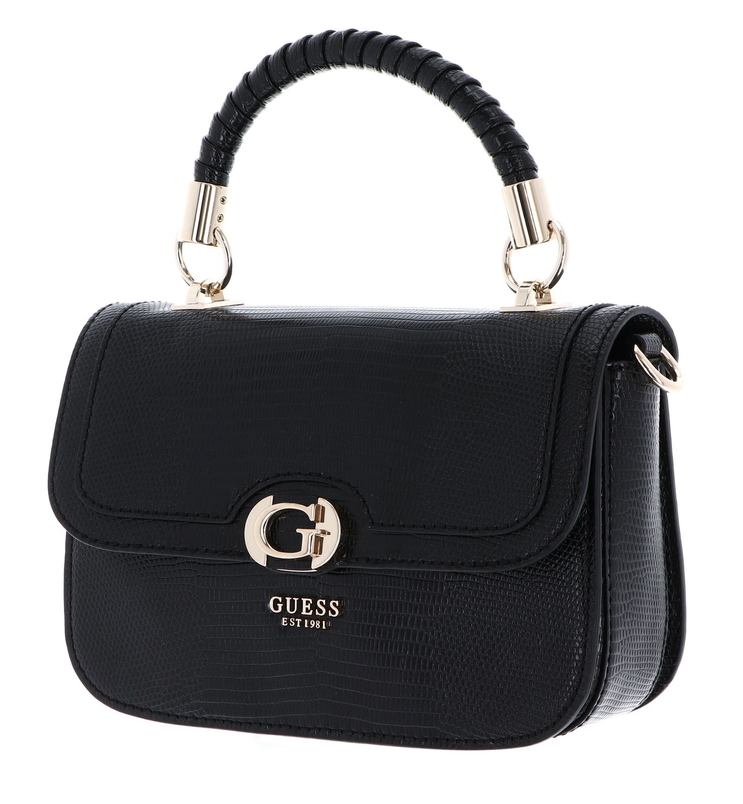 GUESS Orlina Top Handle Flap Bag Black GUESS Orlina Top Handle Flap Bag Black