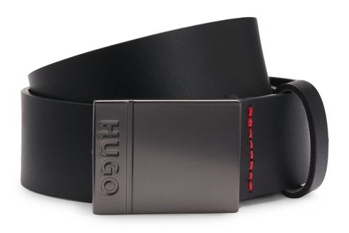 HUGO Goswin Sz35 Leather Belt W80 Black