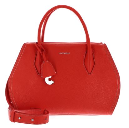 COCCINELLE Lord Handbag Grained Leather M Gazpacho