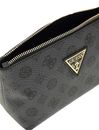 GUESS Wilder Large Top Zip Cosmetic Bag Charcoal