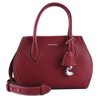 COCCINELLE Lord Handbag Grained Leather Sangria