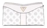 GUESS Dorys Top Zip Crossbody Bag White Logo