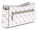 GUESS Dorys Top Zip Crossbody Bag White Logo