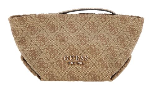 GUESS Eco Evaine Make Up Bag Latte Logo / Brown