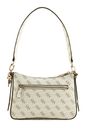 GUESS Eco Erica Top Zip Shoulder Bag Cream Logo