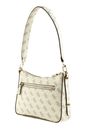 GUESS Eco Erica Top Zip Shoulder Bag Cream Logo