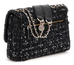 GUESS Giully 2 Compartment Convertible Flap Black / Gold GUESS Giully 2 Compartment Convertible Flap Black / Gold