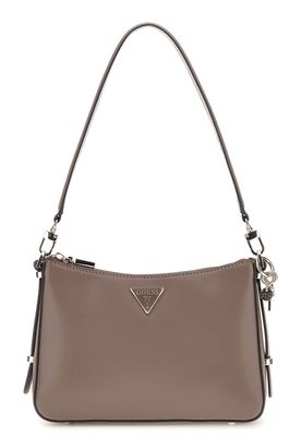 GUESS Daryna Top Zip Shoulder Bag Dark Taupe
