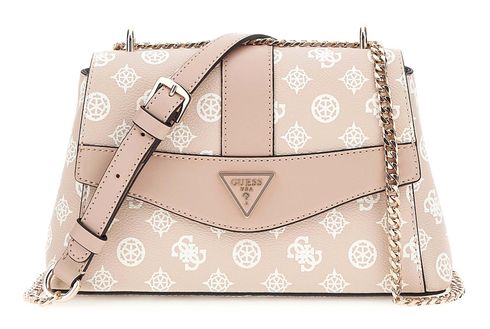 GUESS Dorys Convertible Xbody Flap Bag Sand Logo