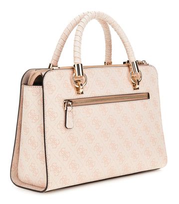 GUESS Orlina Logo Society Satchel Sand Logo