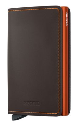 Secrid Slimwallet Matte Truffel & Orange