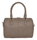 Lazarotti Bologna Leather Bowling Bag Taupe Lazarotti Bologna Leather Bowling Bag Taupe
