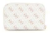 GUESS Eco Erica SLG Medium Zip Around Wallet Cream Logo GUESS Eco Erica SLG Medium Zip Around Wallet Cream Logo