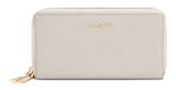 Lazarotti Bologna Leather Double Zip Around Wallet Creme White
