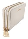 Lazarotti Bologna Leather Double Zip Around Wallet Creme White