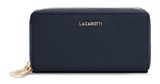Lazarotti Bologna Leather Double Zip Around Wallet Navy