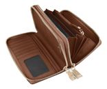 Lazarotti Bologna Leather Double Zip Around Wallet Brown Lazarotti Bologna Leather Double Zip Around Wallet Brown