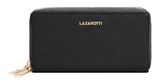 Lazarotti Bologna Leather Double Zip Around Wallet Black