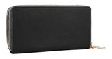 Lazarotti Bologna Leather Double Zip Around Wallet Black